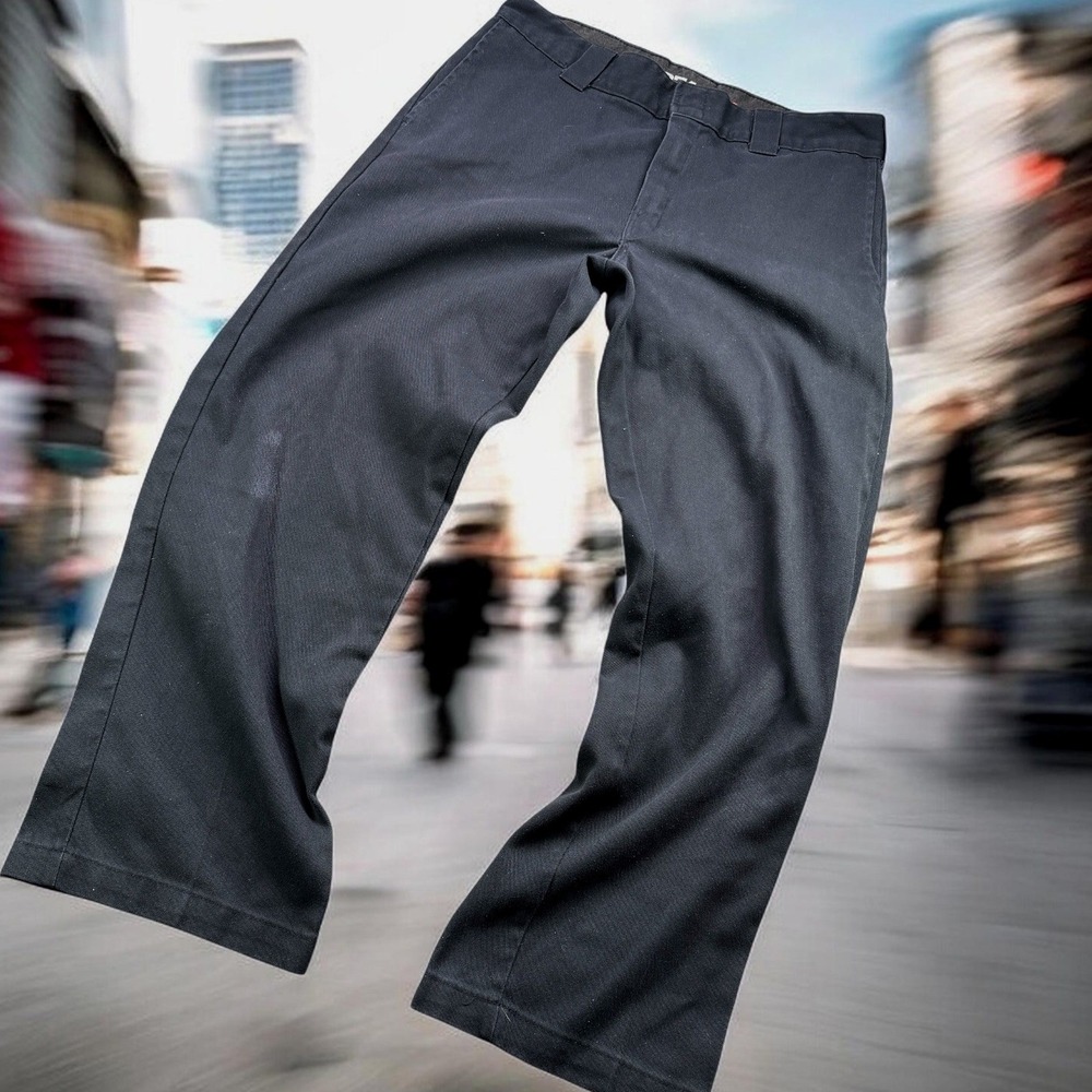 Dickies 874 Flex Pants Men 36x30 (34) Black Original Fit Chino Work Skate